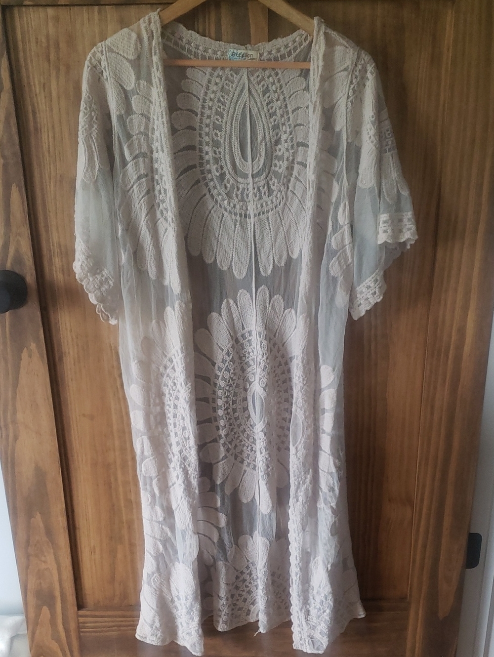 Rebellion Cream Lace Openwork Kimono